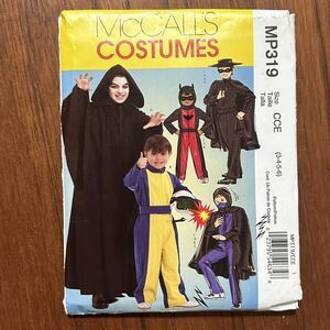 NEW McCalls M5952 Childs3-6 SuperHero/NASCAR/ Cape Costume Pattern